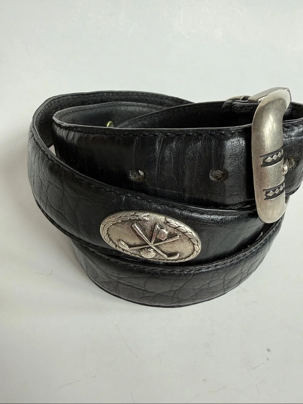 Men’s Leather Golf Belt Black
